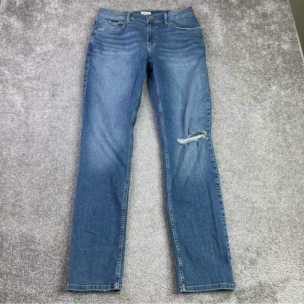 Hudson Blake Jeans Men’s 30X31 Blue Slim Straight Mid-Rise Medium Wash Denim - Picture 1 of 12
